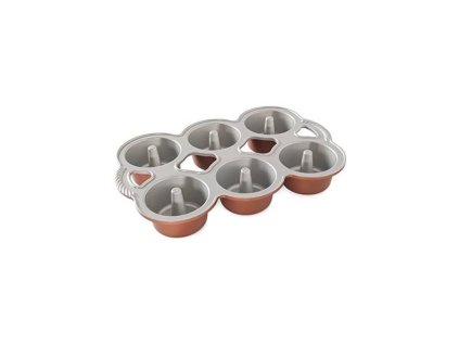 80348 Forma na mini bábovky Andělský dortík 1400 ml 6 ks měděná
