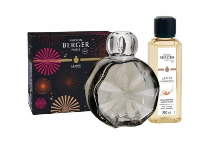 4726 Dárková sada katalytická lampa CERCLE šedá + vůně Intenzivní třpyt 250 ml