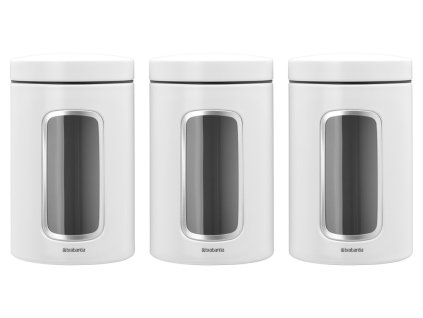 306068 Dóza s okénkem 1,4 l bílá sada 3 ks od Brabantia