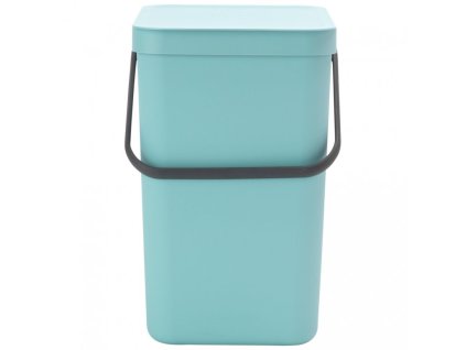 129902 Odpadkový koš sort and Go 25 l mátová od Brabantia zepředu s rukojetí detail