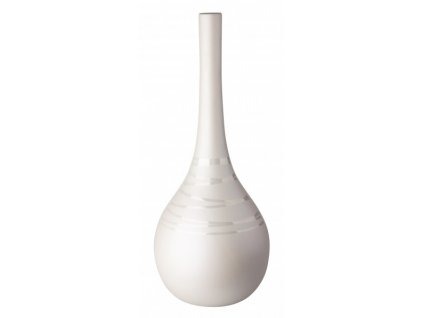 Váza 18 x 45 cm matt cream+lustral line - by inspire