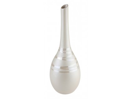 Váza 12 x 33 cm matt cream+lustral line - by inspire