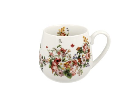 H197 VINTAGE FLOWERS WHITE hrnek baculka 430 ml od DUo