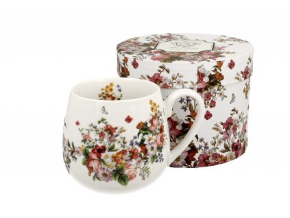 VINTAGE FLOWERS WHITE hrnek baculka 430 ml od duo