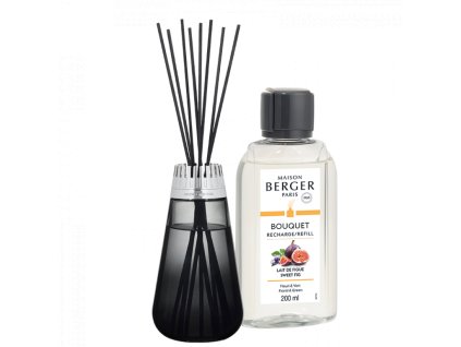6652 AMPHORA difuzér černý + Fíkové mléko 200 ml od Maison Berger Paris