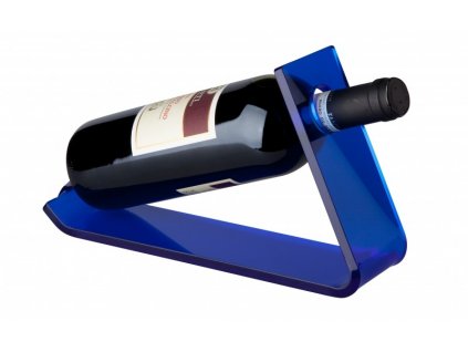 Stojan na 1 láhev vína ( 27,5x33x17cm) akrylik, modrá - by inspire