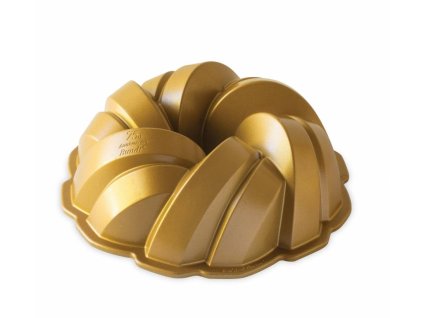 95577 Zlatá forma propletená 2800 ml od nordic Ware.