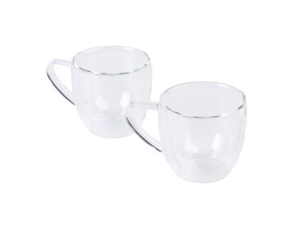 Skleněný šálek 200 ml klasik - dvoustěnný, 2ks - by inspire
