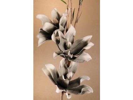 Dekorační květina šedá 92 cm