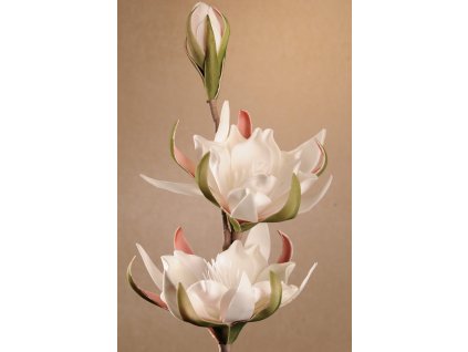 Dekorační květina bílá 88 cm
