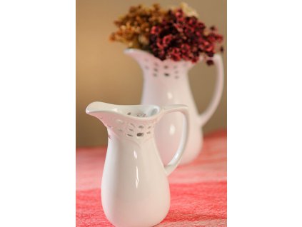 KRAJKA Džbán porcelánový 23 cm bílá