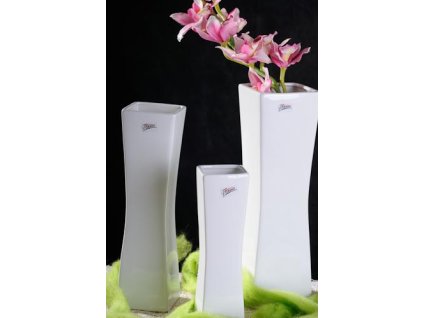 5505 25W Porcelánová bílá váza Carré výšky 25 cm od Paramit 2