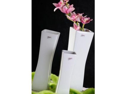 5505 35W Porcelánová bílá váza Carré výšky 35 cm od Paramit.