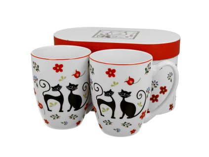 ETNO CATS Souprava dárkových hrnků 380 ml sada 2 ks od DUO