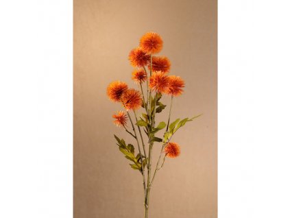F276 O DRY PLASTIC POMPOM Aranžovací květina oranžová 61 cm