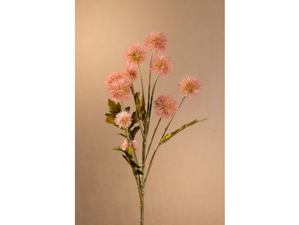 F276 P DRY PLASTIC POMPOM Aranžovací květina růžová 61 cm