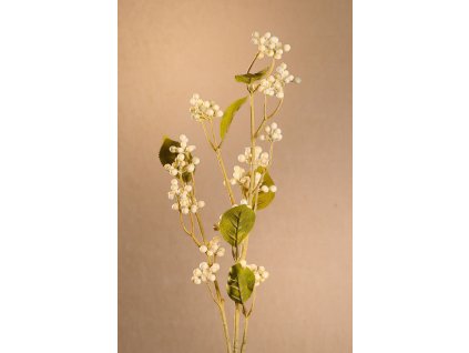 F281 W DRY DEWBERRY Aranžovací květina bílá 78 cm