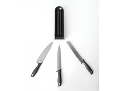 TASTY+ Sada nožů s držákem do zásvuky 3 ks obsahuje kuchařský nůž, nůž na maso a nůž na pečivo od Brabantia (8)
