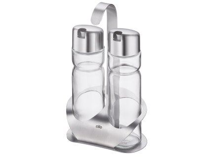 613490 OSTERIA Stylové a praktické dózy na olej a ocet v praktickém stojánku od špičkové německé značky CILIO.