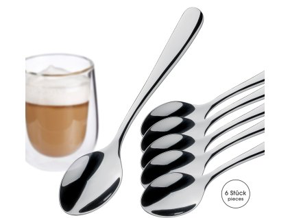 125313 ROMA Lžička na capuccino délky 13,5 cm leštěná nerezová ocel CILIO