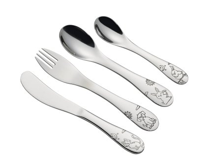 124965 LITTLE FRIENDS Sada dětských příborů 4 ks nerezová ocel Cilio (2)