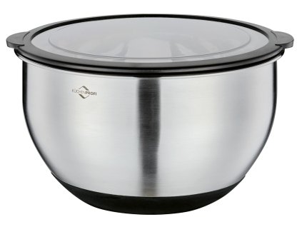 2505602824 DELUXE Mísa s protiskluzovým dnem a víkem 4,5 lØ 24 cm nerez Kuchenprofi (1)