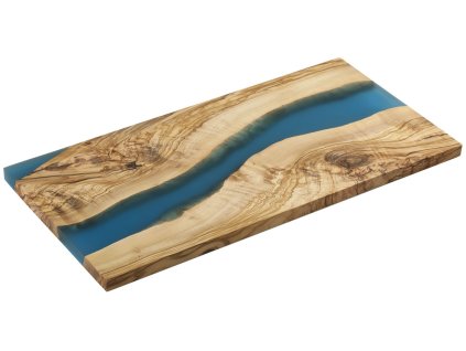058611 Servírovací prkénko 45x22x1,5 cm olivové dřevomodrá pryskyřice Zassenhaus (3)