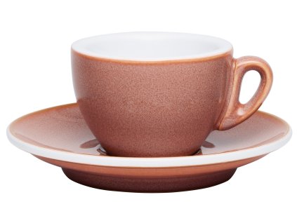 215366 ROMA silnostěnný růžový šálek s podšálkem 50 ml Cilio (1)