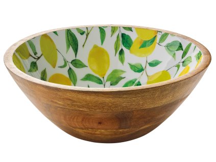 080315 LEMON Mísa na potraviny Ø 30 cm11,5 cm mangové dřevo Zassenhaus (1)