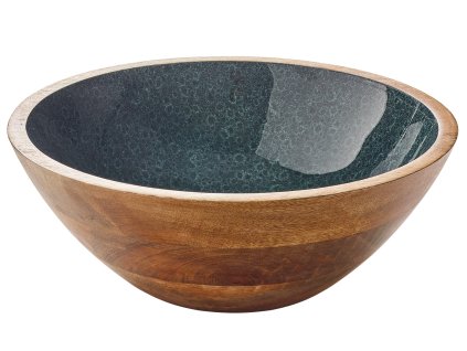080513 MINERAL COAL Mísa na potraviny Ø 30 cm11,5 cm mangové dřevo Zassenhaus (1)