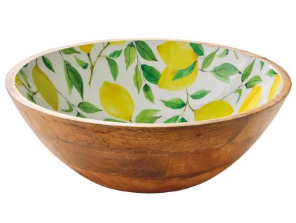 080322 LEMON Mísa na potraviny Ø 35 cm12 cm mangové dřevo Zassenhaus (1)