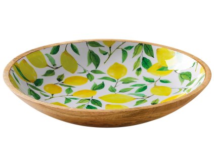 080339 LEMON Mísa na potraviny Ø 35 cm6 cm mangové dřevo Zassenhaus (1)