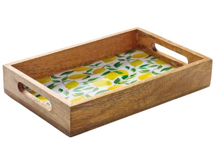 080346 LEMON Servírovací podnos 30,5x20x5,5 cm mangové dřevo Zassenhaus (1)