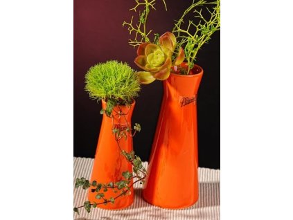 Kapucin váza porcelán oranžová 12,5 cm