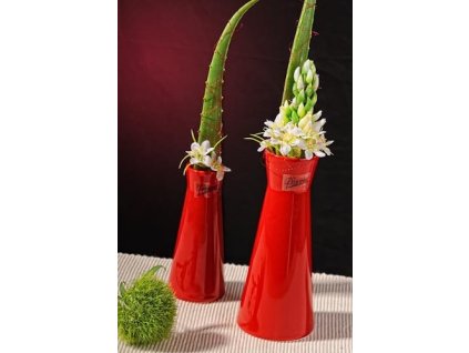 Kapucin váza porcelán červená 12,5 cm - Paramit - 520-13R