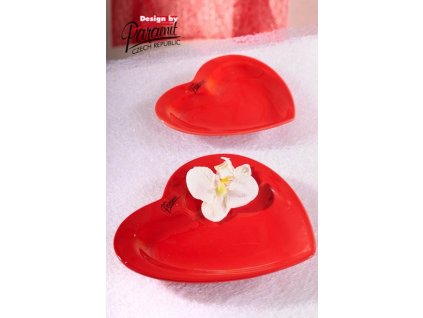 Srdce talíř červená 17 cm - Paramit - 751-17R