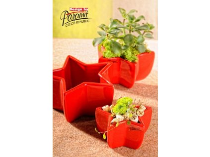 Hvězda miska červená 13 cm - Paramit - 11034-13R