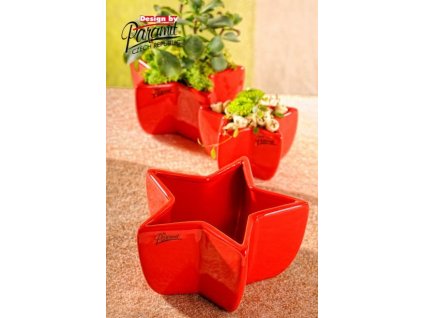 Hvězda miska červená 15 cm - Paramit - 11034-15R