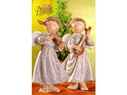 Anděl muzikant s hosličkami 22 cm - Paramit - 33010-22