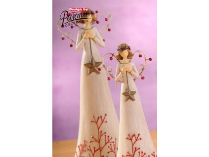 Anděl s hvězdičkou bílý 20 cm - Paramit - 4121-20W