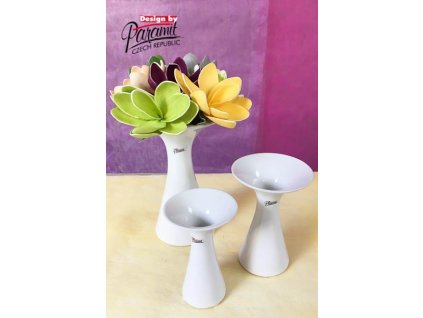 Agáta váza bílá 15 cm - Paramit - 12019-15W