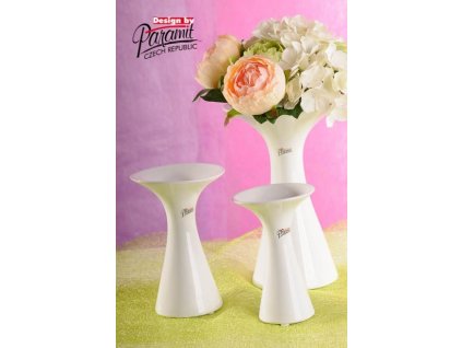 Agáta váza bílá 17 cm - Paramit - 12019-17W