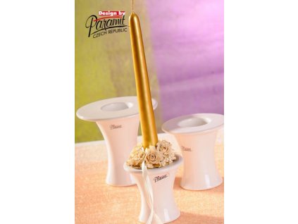 Falko svícen bílý 8 cm - Paramit - 12035-8W