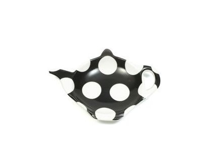 Porcelánový odkladač na čajový sáček černý - Polkadot - Maxwell&Williams