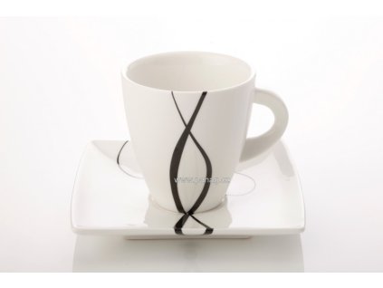 Porcelánový šálek s podšálek cappuccino 230 ml - Breeze - Maxwell&Williams