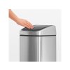 384929 Odpadkový koš Touch Bin® 25 l čtvercový matná ocel FPP od Brabantia ukázka dotyku