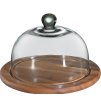 055870 Prkénko na sýr se skleněným poklopem Ø 30 cm20 cm akátové dřevo Zassenhaus (2)