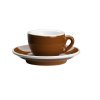 215045 ROMA Hnědý porcelánový šálek s podšálkem 50 ml Cilio