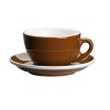 215052 ROMA Hnědý porcelánová šálek s podšálkem 100 ml CILIO