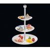 Třípatrový porcelánový etažér 39 cm 